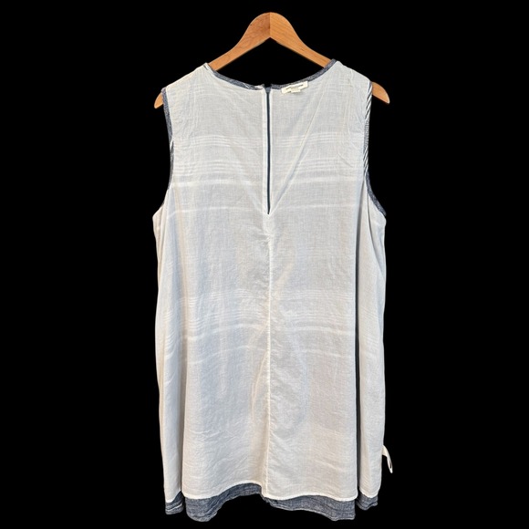 BeachLunchLounge Stripe Linen Cotton Shift Lined Dress XL #301 - Picture 4 of 8
